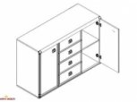 Комод JKOM 2D4S/130 Монтана Каньйон 3