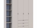 Шкаф Дорос Гелар кашемир с Этажеркой 4 дверный 193,2 см 5
