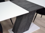 Стол обеденный Rio Белая Интарсио Аляска РЭ / Угольный камень Раскладной 140/180 см 2