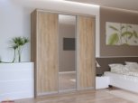Шкаф-купе с зеркалом Дорос Сити Лайт дуб сонома 3 дверный 180 см 0
