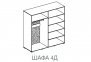 Шкаф 4Д3 Світ Меблів Бьянко Графит 4 дверный графит 200 см 0