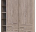 Шкаф Дорос Гелар дуб сонома с Этажеркой 4-х дверный 193,2 см 2