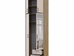 Шкаф для одежды Дорос Ронди кашемир с высокой антресолей и зеркалом 2-дверный 82 см 0