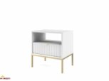 Тумба прикроватная Белый/Золотые ножки S54 Nova 0