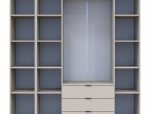 Шкаф для одежды Дорос Гелар кашемир 4-х дверный/Зеркало 194 см 0