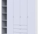 Шафа для одягу Дорос Гелар білий 4-х дверна з пеналом 215 см 2