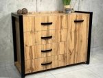 Комод LOFT Дуб Сонома / Чорний мат MebliRoMax 1