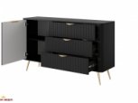 Комод 1D3S/138 Чорний/Золоті ніжки Lante 3