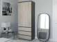 Шафа Морелі Т211 2 дверна графіт з трубою 80 см 3