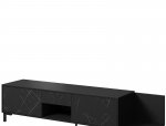 Тумба ТВ Marmo/Мармо RTV195 2D1S1K Чорний/Чорний мармур Cama Ширина 195 см 2