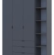 Шкаф Дорос Гелар графит с Этажеркой 3-х дверный 154,4 см 2