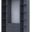 Шкаф Дорос Гелар графит с Этажеркой 3-х дверный 154,4 см 0