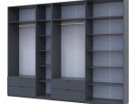 Шкаф для одежды Дорос Лукас графит 7 дверный 315 см 3