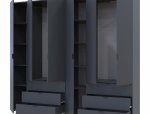 Шкаф Дорос Геллар графит 6 дверной 232,5 см 0