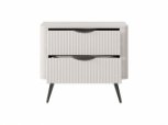 Тумба прикроватная 2S Беж/Черные ножки Lante 2