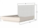 Кровать LOZ160 без вклада Монако Кашемир 4