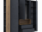 Шафа Дорос Дейл чотирьохдверна з нішею та етажеркою Антрацит/Дуб Евок 234 см 0