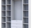 Шкаф Дорос Гелар белый с 2 ​​Этажерками 3-х дверный 192,6 см 3