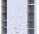 Шкаф Дорос Гелар белый с 2 ​​Этажерками 3-х дверный 192,6 см 4