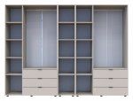 Шкаф Дорос Гелар шестидверный с этажеркой Кашемир 271 см 5