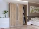 Шкаф-купе с зеркалом Дорос Сити Лайт 3 дверный 225 см 2