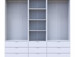 Шафа для одягу Дорос Гелар білий 4-х дверна з пеналом 215 см 2