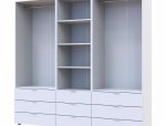 Шафа для одягу Дорос Гелар білий 4-х дверна з пеналом 215 см 3