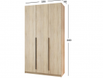 Шафа Mebelstar Оскар трьохдверна Дуб сонома 120 см 2