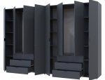 Шкаф Дорос Гелар графит 8 дверной 310 см 0