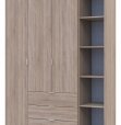 Шкаф Дорос Гелар дуб сонома с Этажеркой 3-х дверный 154,4 см 2