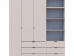 Шкаф для одежды Дорос Гелар кашемир 3-х дверный с пеналом 176,2 см 4