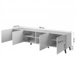 Тумба ТВ Abeto/Абето RTV200 Cama Ширина 200 см 21