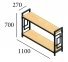 Стеллаж 2 полки Квадро лонг 0