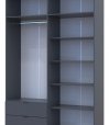 Шкаф Дорос Лукас графит 4 дверная с 2-мя ящиками 180 см 2