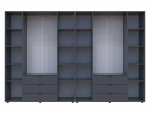 Шкаф Дорос Гелар восьмидверный с этажеркой Графит 349 см 2