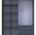 Шкаф для одежды Дорос Гелар графит 3-х дверный/Зеркало 155 см 2