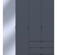 Шкаф для одежды Дорос Гелар графит 3-х дверный/Зеркало 155 см 3