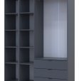 Шкаф для одежды Дорос Гелар графит 3-х дверный/Зеркало 155 см 5