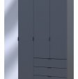 Шкаф для одежды Дорос Гелар графит 3-х дверный/Зеркало 155 см 6