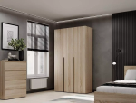 Шкаф распашной комбинированный трёхдверный Art In Head №12 Light, ширина 120 см 2