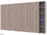Шафа Дорос Гелар восьмидверна з етажеркою Дуб Сонома 349 см 2