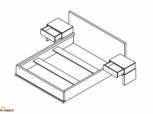 Кровать с тумбами (Каркас) LOZ160 Стемма 3