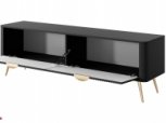 Тумба під ТВ Lante/Ланте RTV163 2D Чорний золоті ніжки Perfect Home Ширина163 см 3