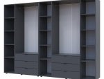 Шкаф Дорос Гелар графит с Этажеркой 7 дверной 309,4 см 3
