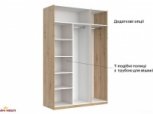 Шкаф 3дв с зеркалом Миромарк Тедди 3 дверный дуб артизан 135 см 9