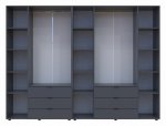 Шкаф Дорос Гелар графит с Этажеркой 7 дверной 309,4 см 2