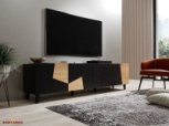 Тумба под ТВ Etna/Этна RTV200 4D Черный/Дуб вотан Cama Ширина 200 см 2
