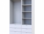 Шкаф для одежды Дорос Гелар белый 2-х дверный с пеналом 137,5 см 3