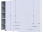 Шкаф для одежды Дорос Гелар белый 6 дверной с пеналом 292,4 см 2