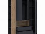 Шкаф Дорос Дейл трёхдверный с нишей и этажеркой Антрацит/Дуб Эвок 178 см 0